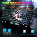 Gaming Keyboard, Colorful Rainbow LED Backlit for Windows PC Gamers Desktop PS4